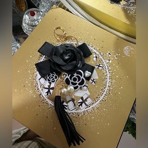 Pearl Camellia Handmade Keychain Flower Pendant/ Bag Charm.